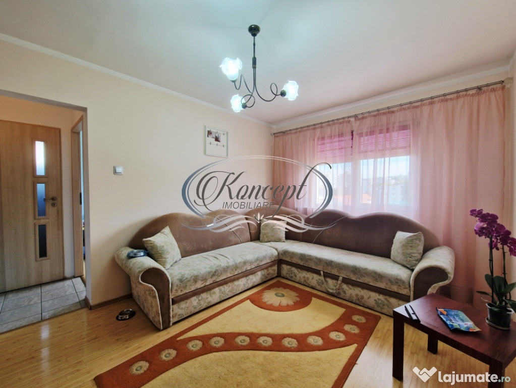 Apartament de vanzare complet mobilat si luminos in cartieru