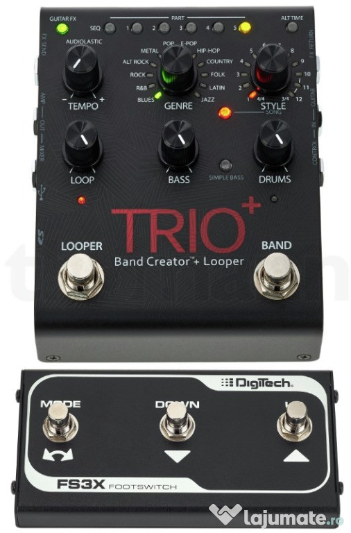 Vând Digitech Trio+ Band Creator (varianta bundle, cu footswitch și su
