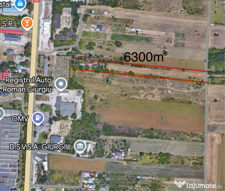 Închiriez teren intravilan Giurgiu 6300mp