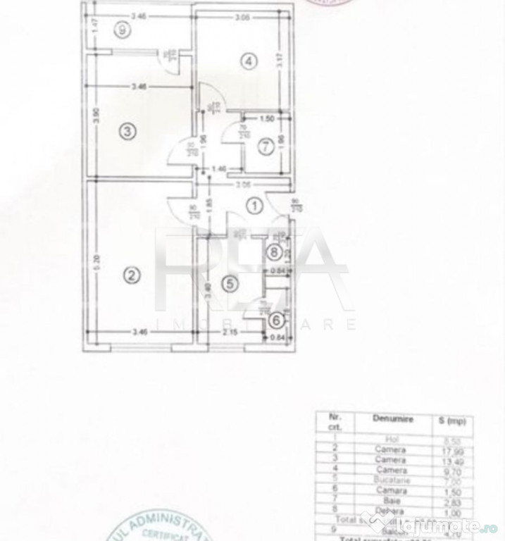 Apartament 3 camere, decomandat, et 1/4, boxa 5mp- Drumul Ta