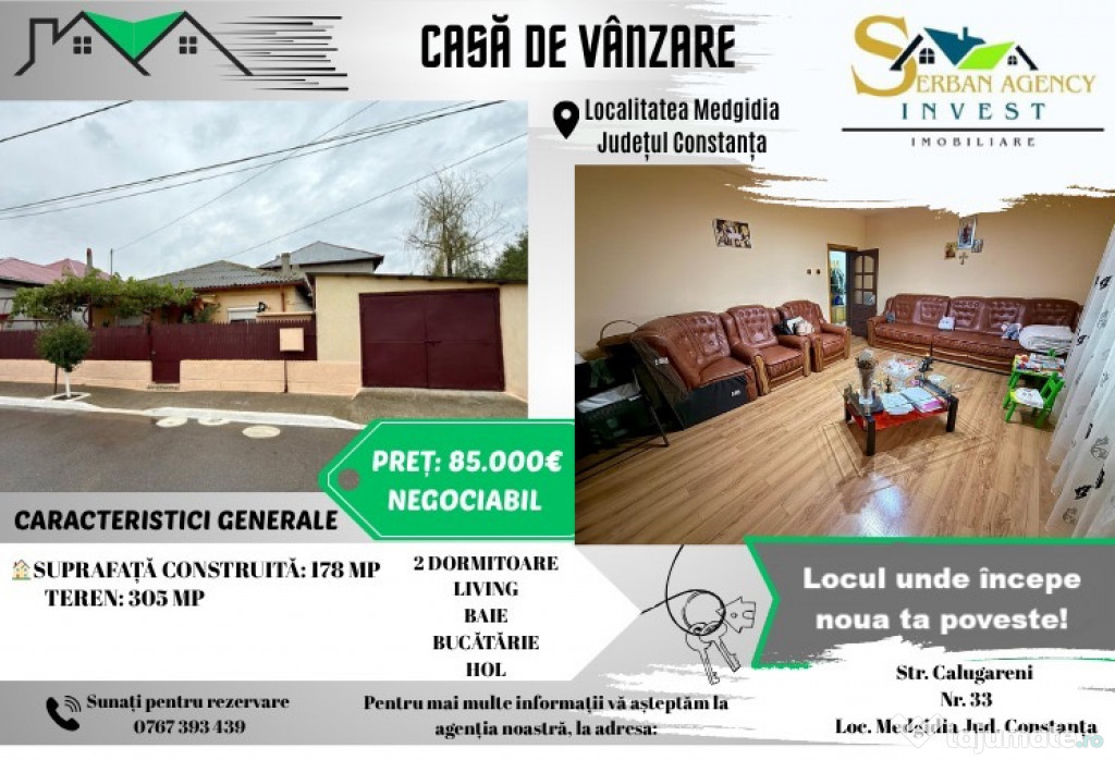 Casă de vânzare – Zona Platou, Medgidia