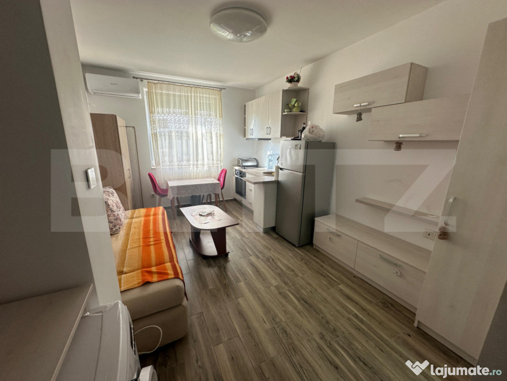Garsonieră cochetă, complet utilată – 14,2 mp, renovat?