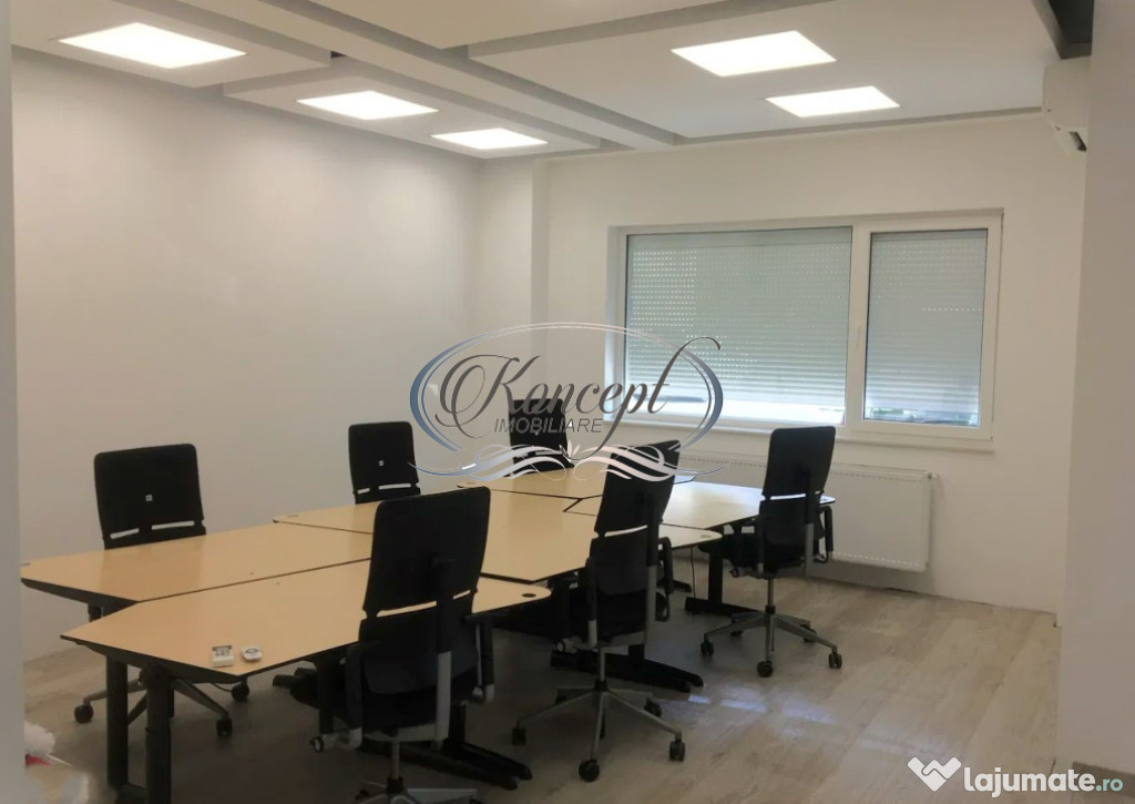 Spatiu birou finisat, semicentral, cu terasa si dotari tehni