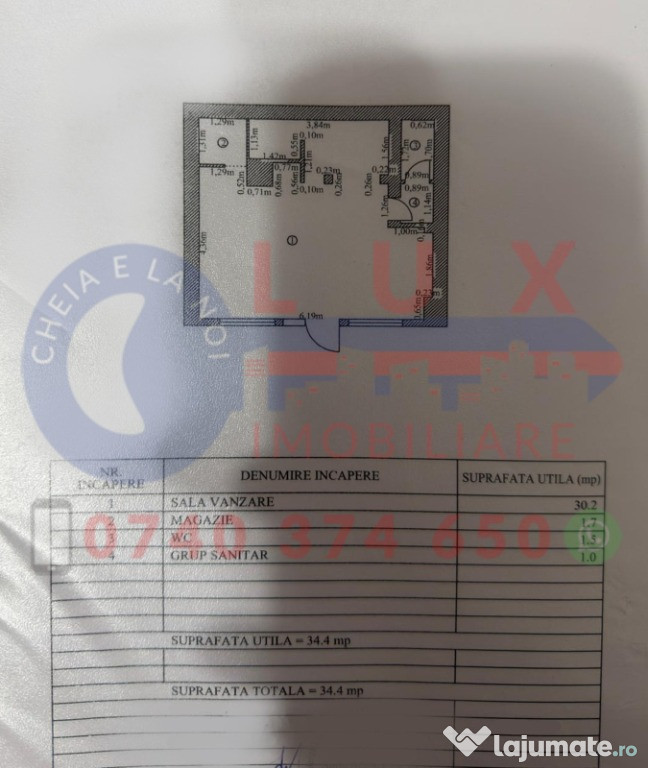 ID 8268 DE ÎNCHIRIAT spațiu comercial