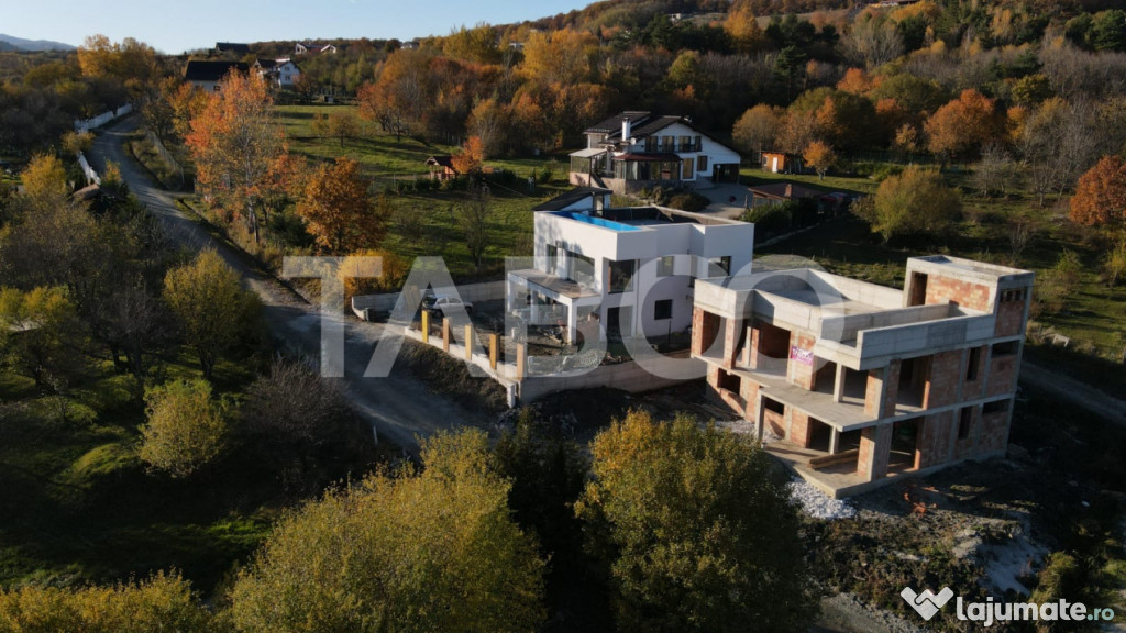 Vila premium Cisnadioara – panorama, piscina infinity, ter