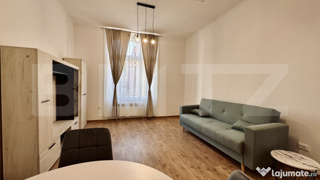 Apartament ultracentral cu o cameră, renovat, mobilat și g