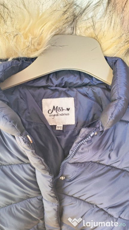 Geacă fete 8-10 ani, albastră, Next – stare foarte bună