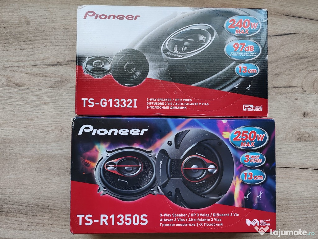 2 SETURI Difuzoare auto Pioneer, 13 cm, 250 W - Pioneer, 13 cm, 240 W