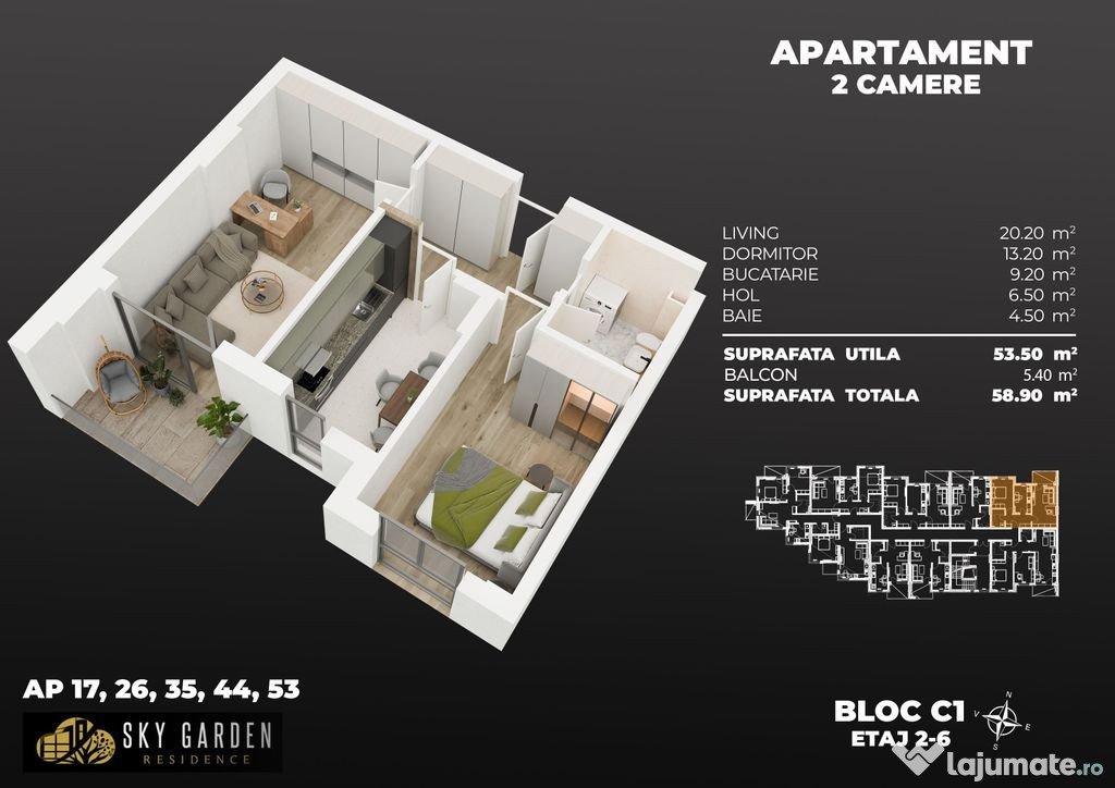 2cam. total dec. 3min metrou Berceni