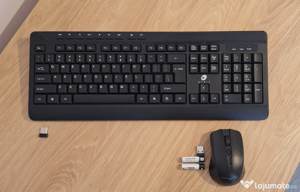 Tastatura și mouse wireless Myria + 2 baterii 3A