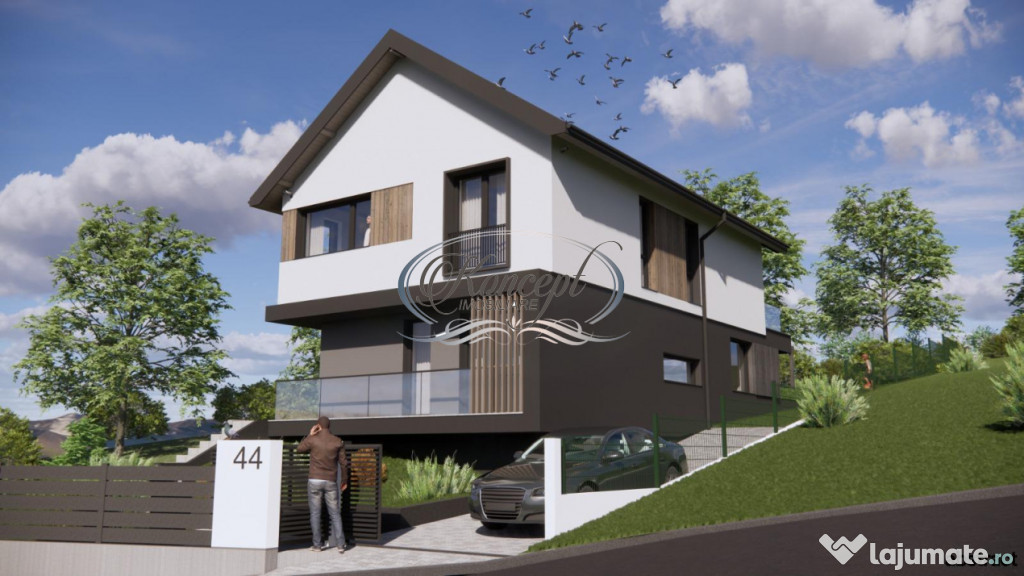 Casa moderna cu pod inalt si terasa generoasa pe Ady Endre