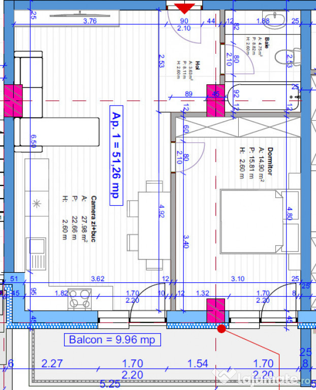 Apartamente de 1-3 camere, 37-60 mp, posibilitate garaj, zon