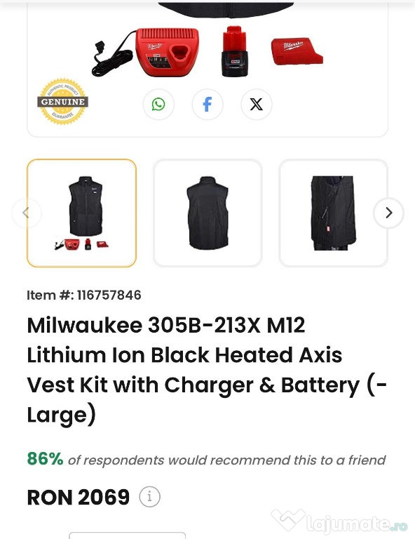 Vesta puffer incalzita M12 Milwaukee,