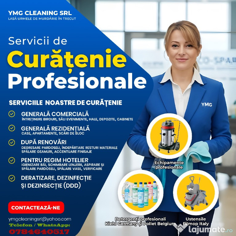 Servicii profesionale de curățenie & Dezinsecție Deratizare Deratizare
