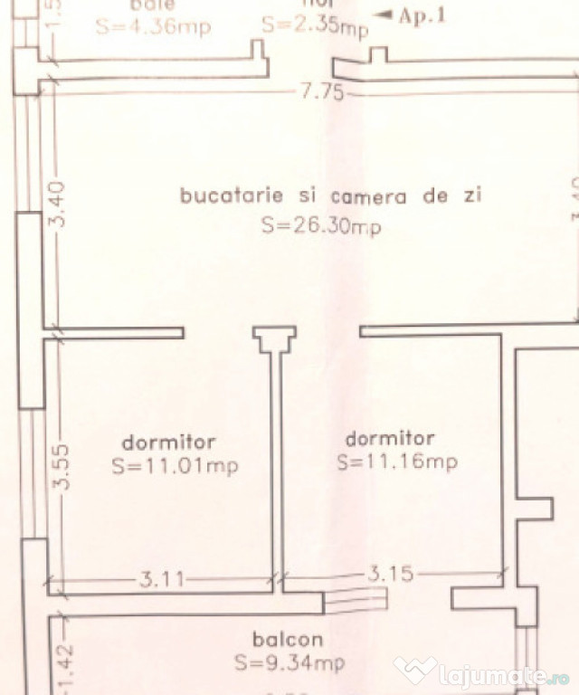 Ocazie - apartament 3 camere parter, Giroc vatra satului