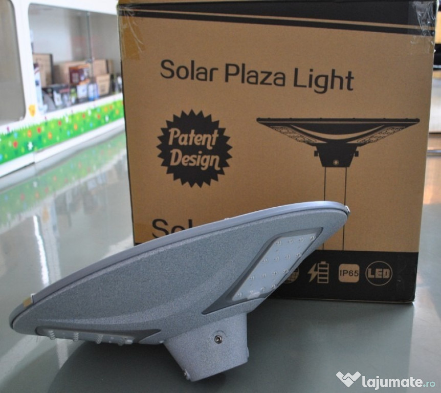 Lampa LED solara 400 W cu stalp 3 m