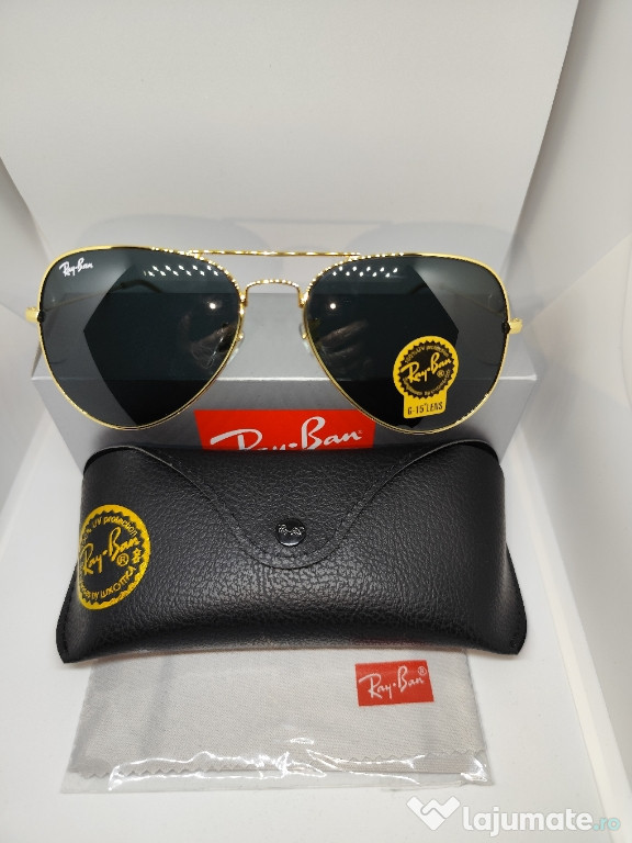 Ochelari de soare Ray Ban Aviator 3026 Golden Frames-62 mm