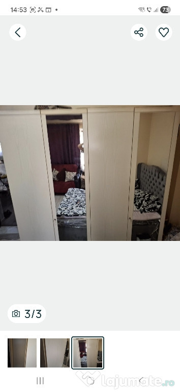 Sifonier în patru uși cu oglinzi