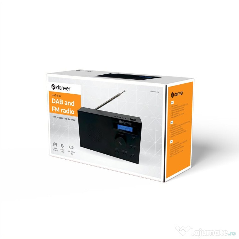 DAB FM radio display ceas alarma