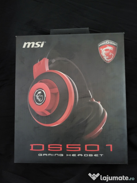 Casti MSI gaming pe fir cu microfon