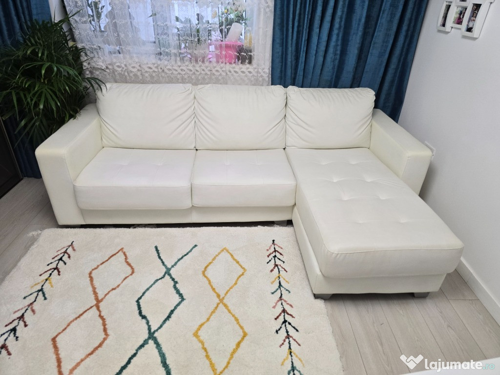 Canapea extensibila piele ecologica