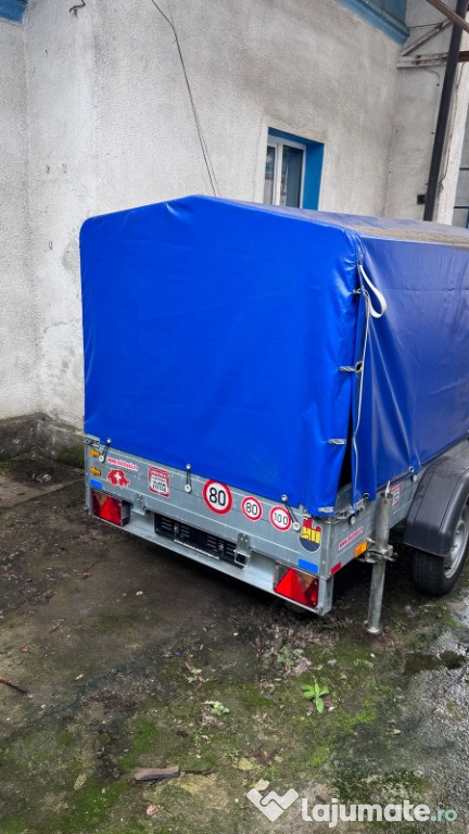 Remorcă Michell 750 kg cu prelată – ideală pentru gospodărie