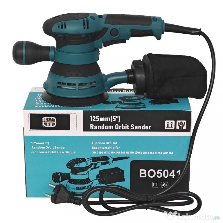 Slefuitor orbital cu excentric, 125 mm, 6 trepte viteza, 12.000 Rpm