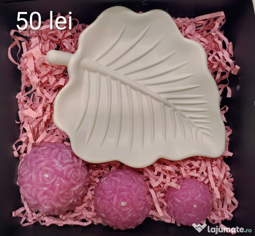 Set lumânări parfumate și suport Valentine's day