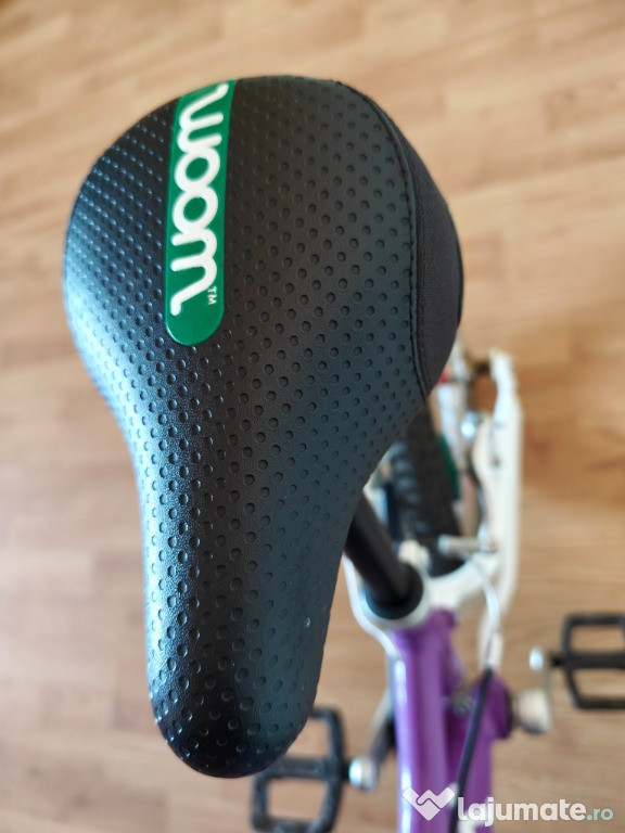 Bicicleta WOOM 3, mov, pentru copii de 4–6 ani (înălțime 105–120 cm)