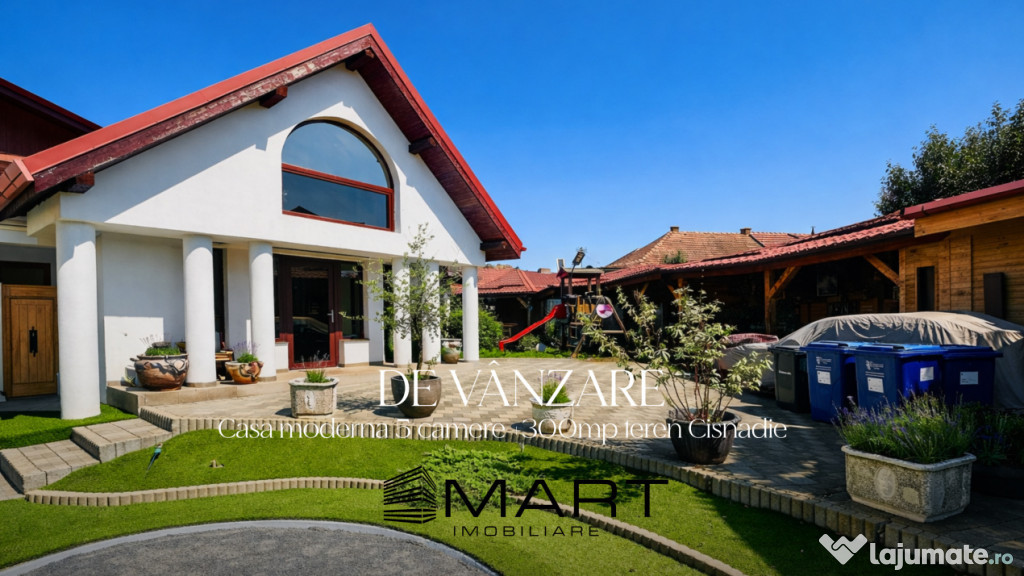 Casa moderna 5 camere 170mpu + 300mp curte Cisnadie