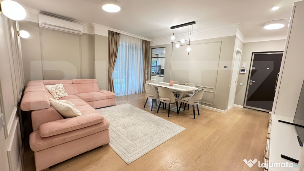 Apartament 3 camere, ultrafinisat,75 mp,+gradina 98 mp+parca
