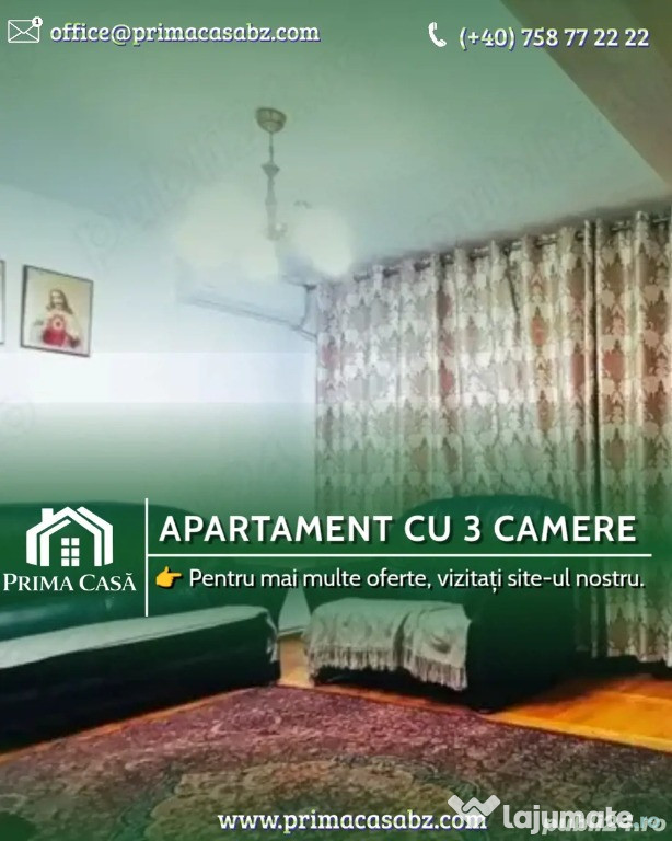 Apartament cu 3 camere confort 1 sporit ~ Zona Brosteni ~ etaj 2 din 5