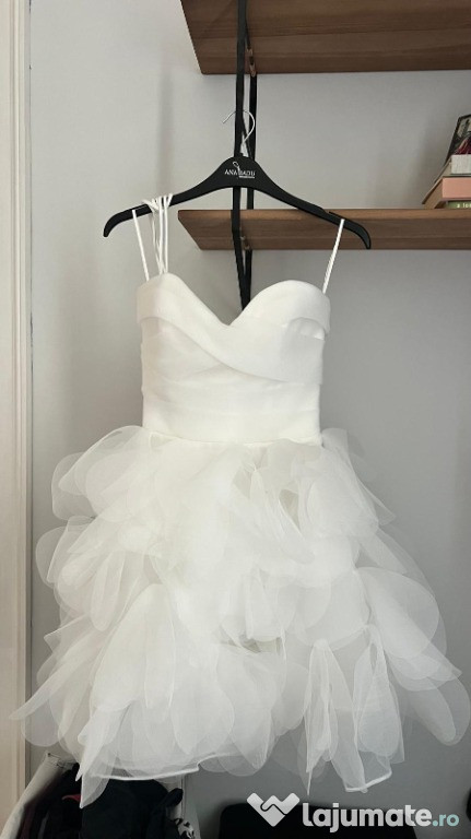 Rochie de mireasa scurta semnata Ana Radu