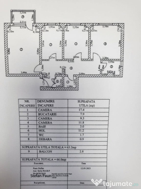 Etaj 1 - Apartament 3 camere in apropiere de Piata Noua!