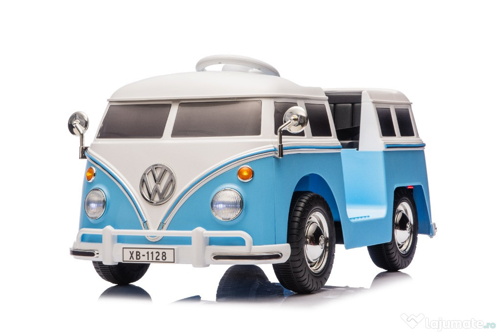Masinuta electrica VW Samba Bus 2x 35W, roti moi, scaun tapitat