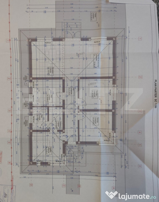 Teren de vanzare in Santandrei cu fundatie turnata si autori
