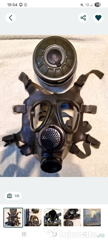 Vând mască de gaze și filtru amoniac !