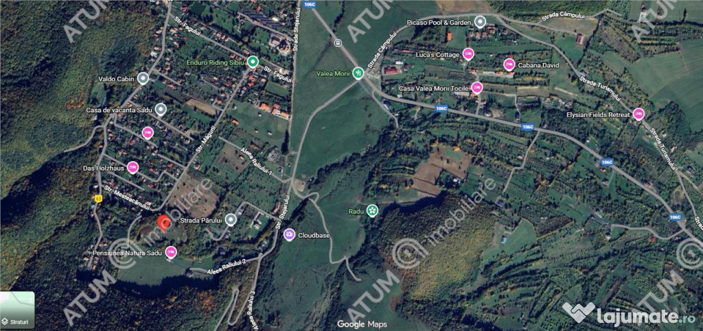 Teren intravilan 993 mp in Tocile pretabil casa de vacanta