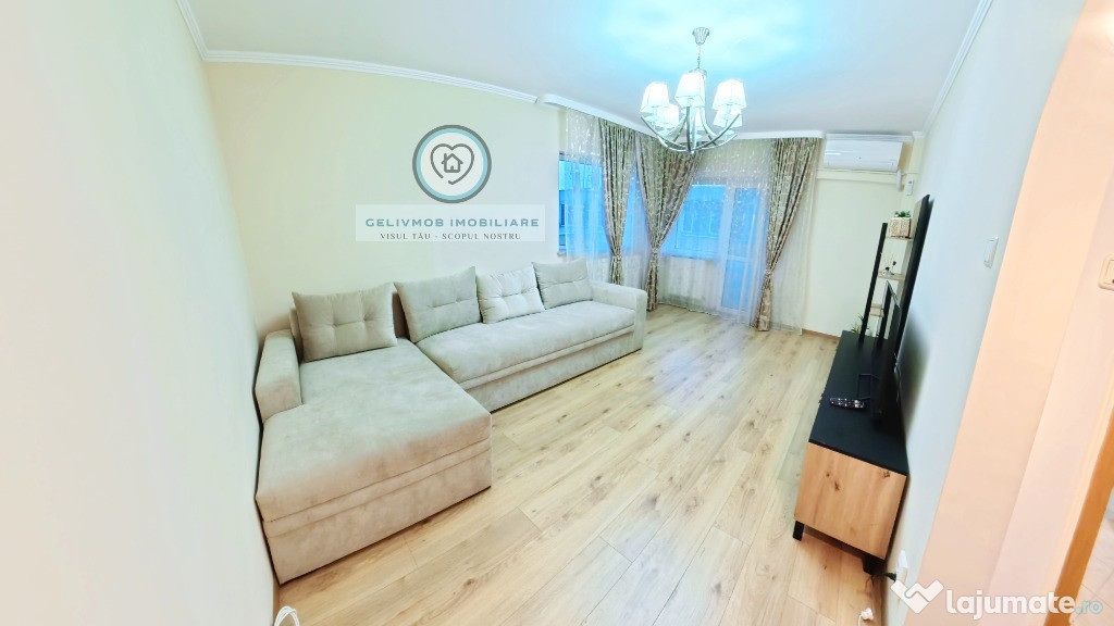 Ultracentral Ploiesti-3 cam, 2 bai, 2 balcoane, renovat+mobilat+utilat