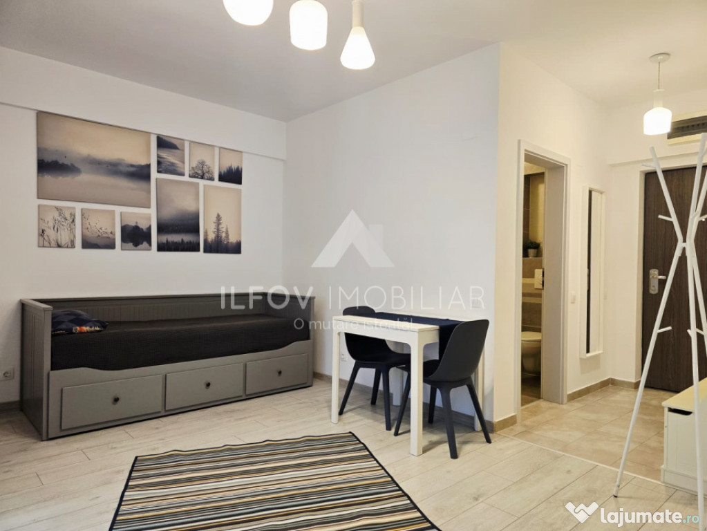 Garsoniera Otopeni 34.53mp, utilata si mobilata, parcul Unir