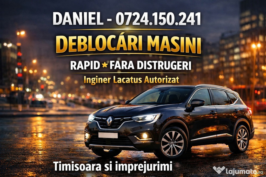 Deblocari masini lacatuserie auto
