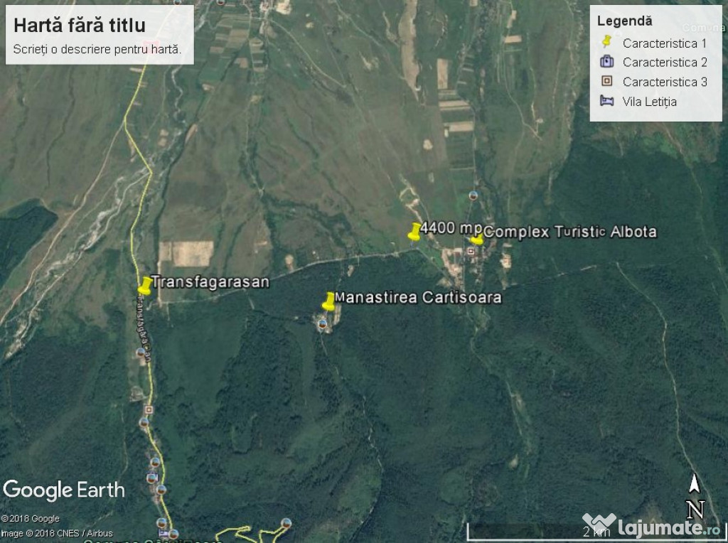 Teren extravilan Cârțișoara, jud Sibiu 4400mp