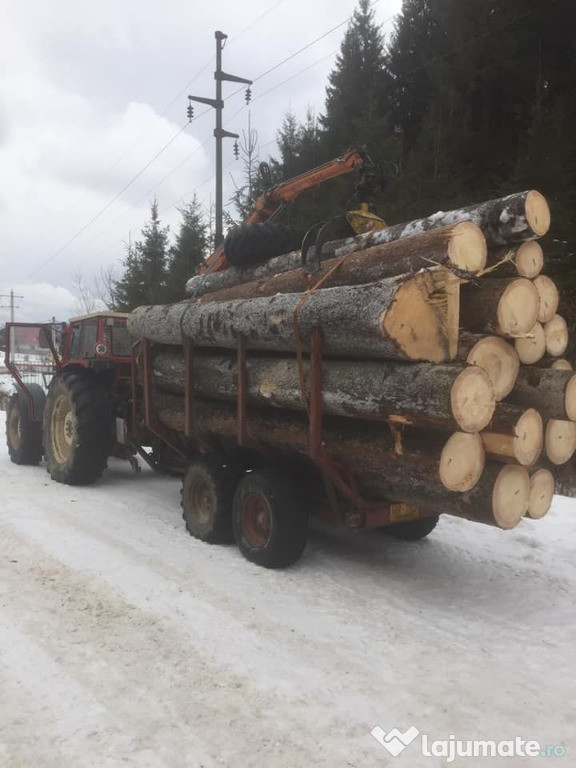 Remorca forestiera cu graifer !!