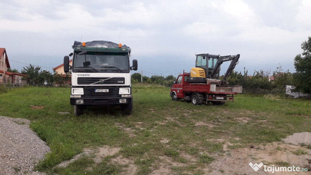 Inchiriez camion 8x4,transport balast,miniexcavator
