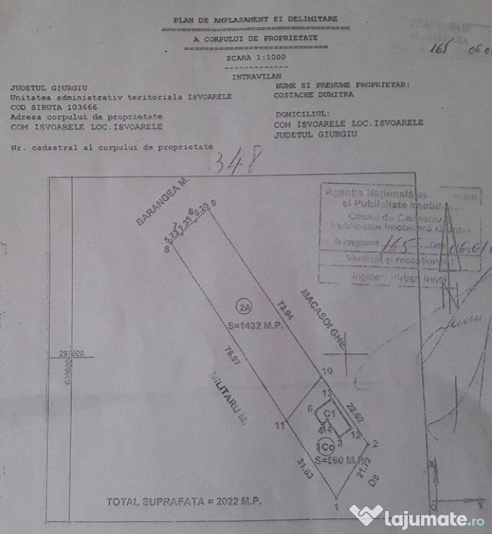 Teren intravilan 2022mp la 40km de Bucuresti