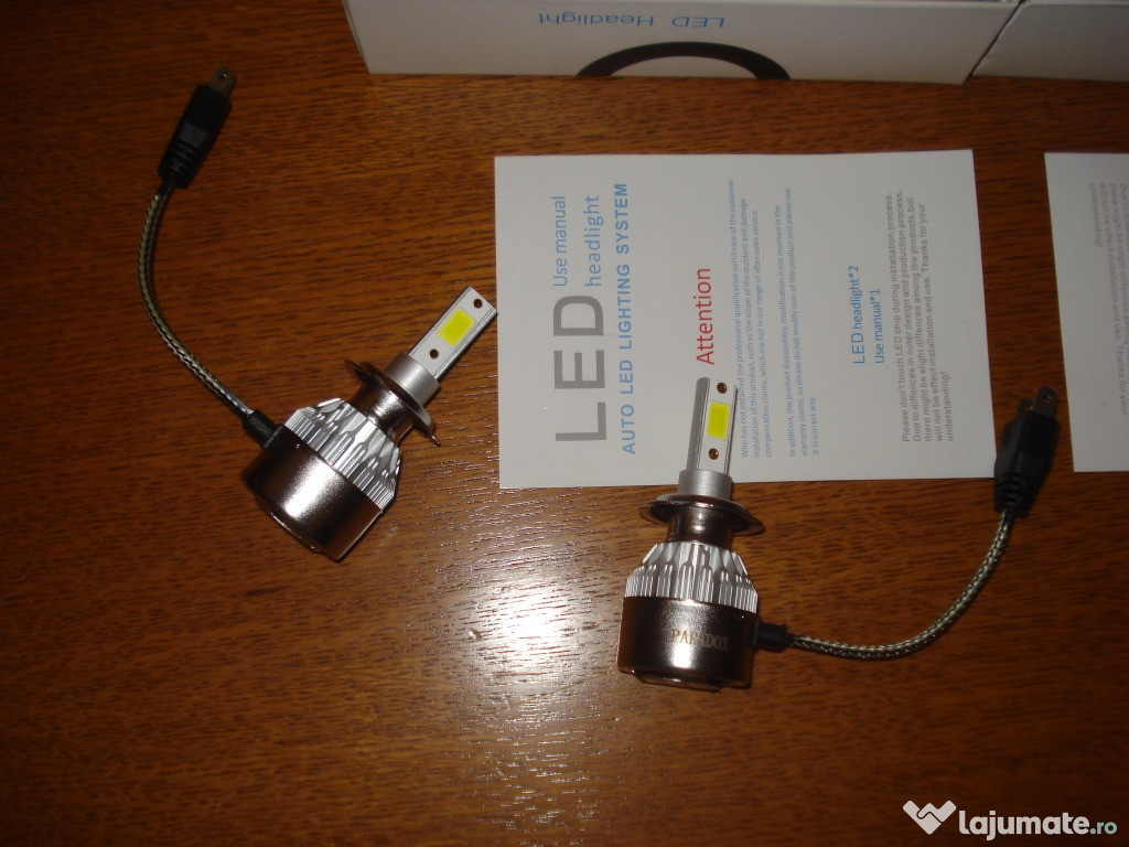 Set bec led xenon masina h7 3800lm 36w 12v lumina puternica