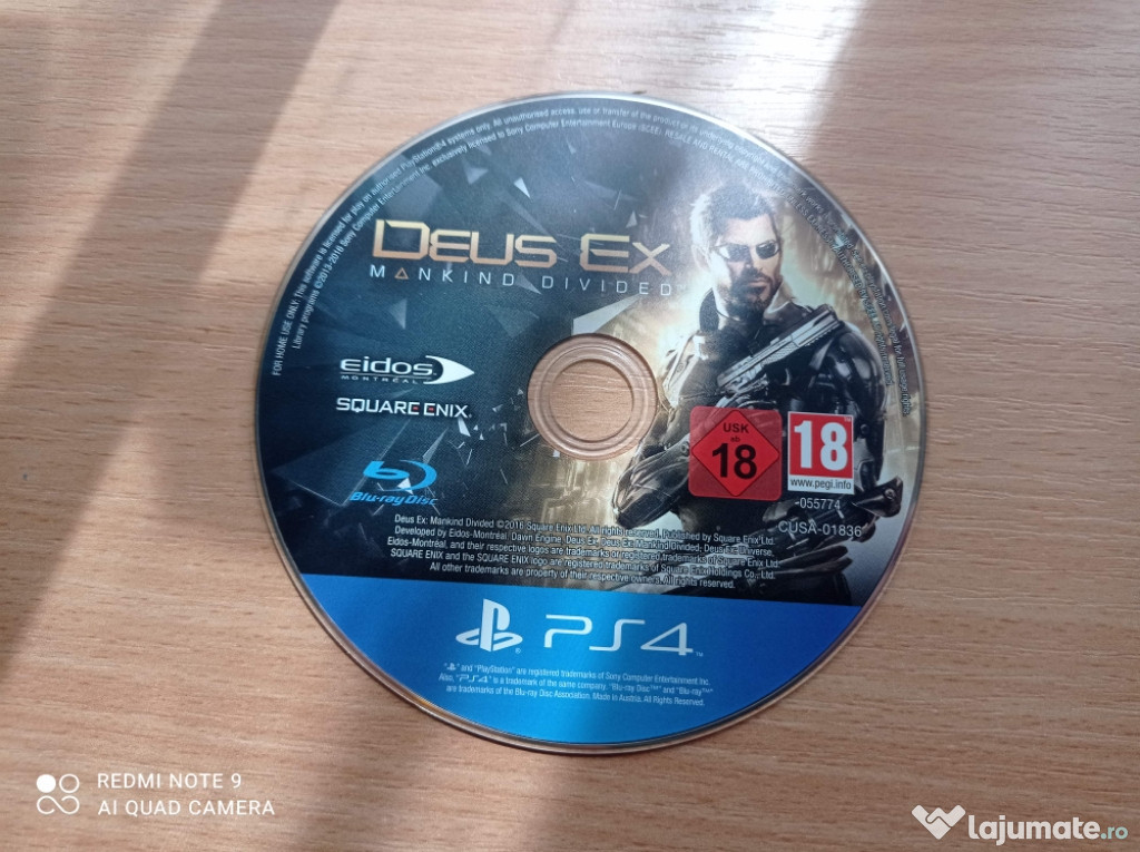 Deus ex joc pentru PS4