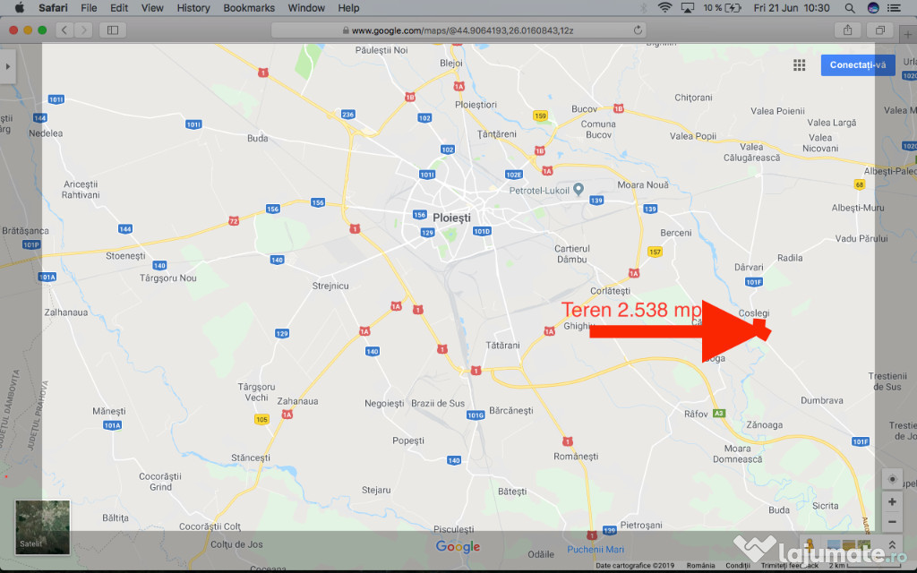 Teren Valea Calugareasca Coslegi 2.538mp la 10km de ploiesti