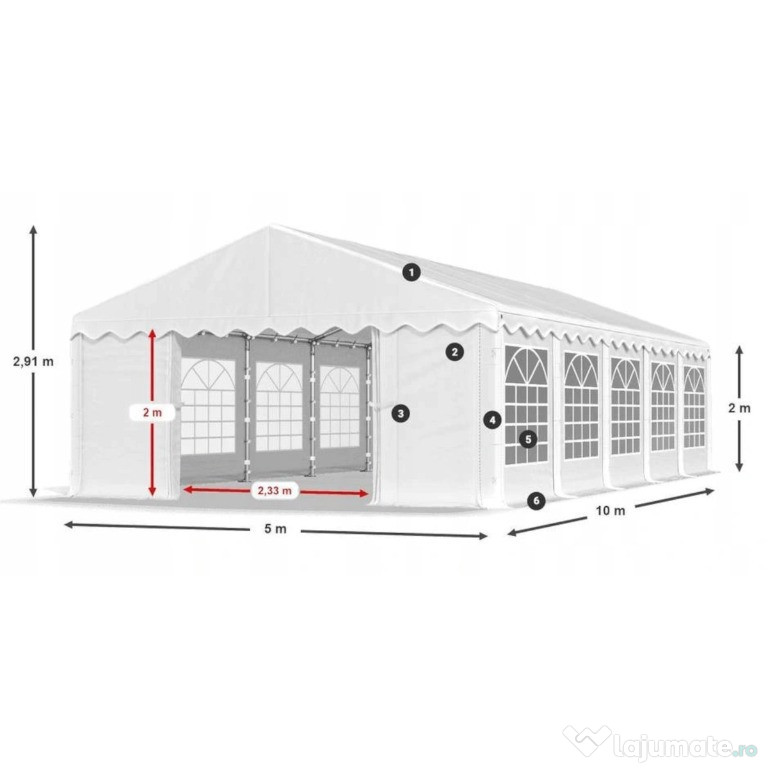 Cort evenimente 5x10m
