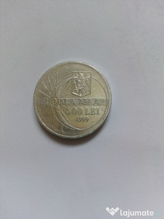 Moneda cu valoare 500 lei din 1999 cu Eclipsa de soare 1999